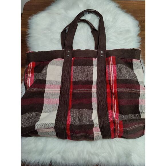 Abercrombie & Fitch Extra Large Reversible Flannel Tote Bag - Picture 3 of 6